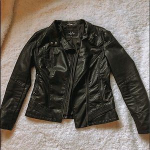 Black leather Moto jacket